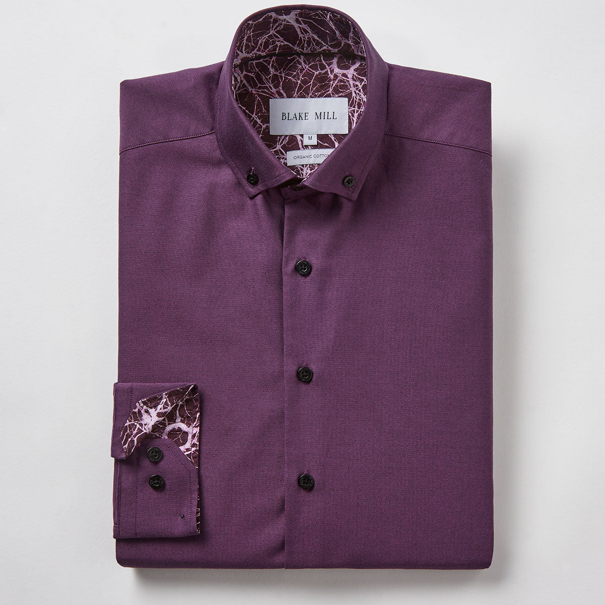 Purple Oxford with Mind Maps Accents Button - Down Shirt - Blake Mill