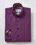 Purple Oxford with Mind Maps Accents Button - Down Shirt - Blake Mill