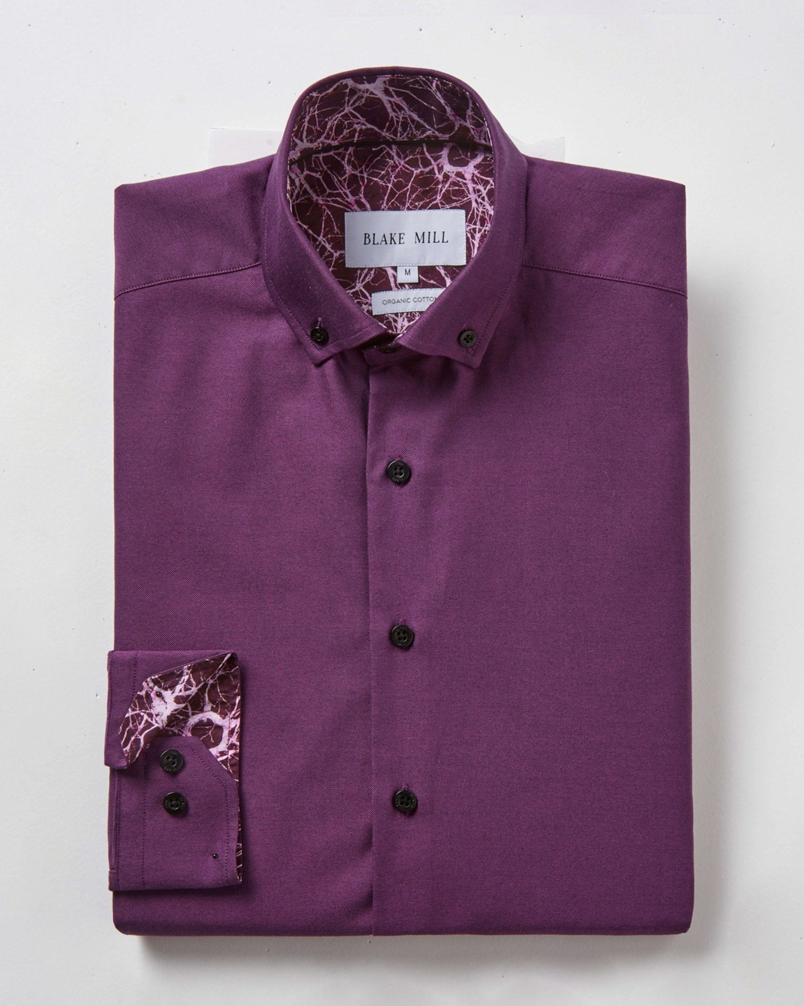 Purple Oxford with Mind Maps Accents Button - Down Shirt - Blake Mill