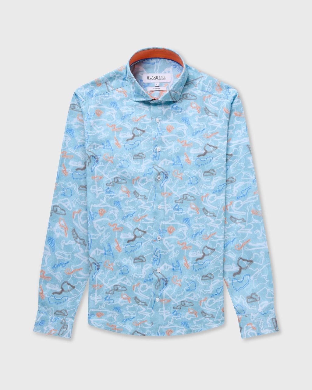 Racing Lines Powder Blue Shirt - Blake Mill