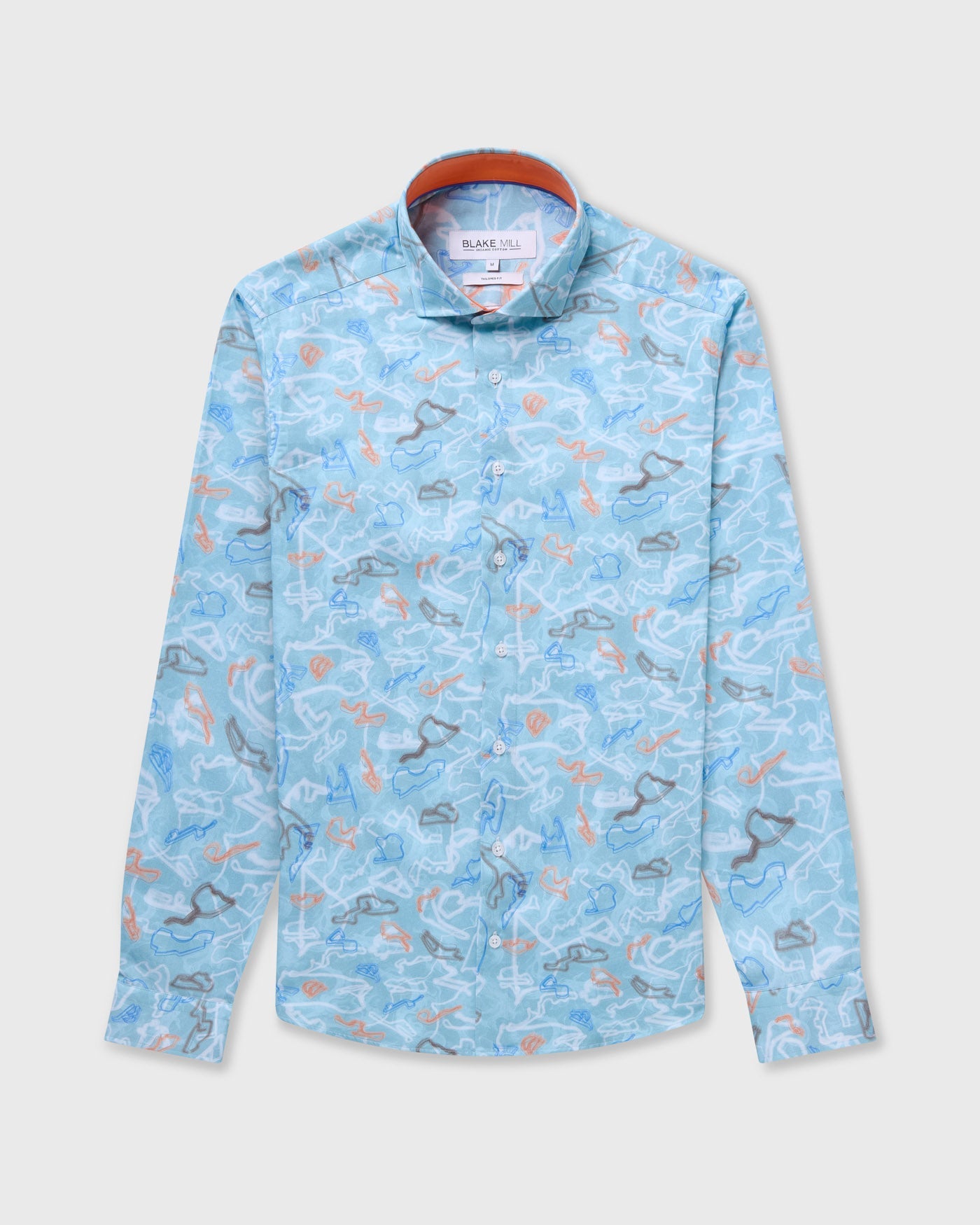 Racing Lines Powder Blue Shirt - Blake Mill