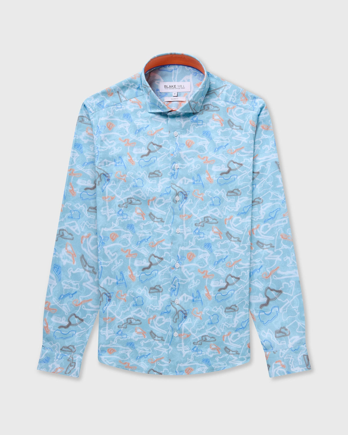 Racing Lines Powder Blue Shirt - Blake Mill