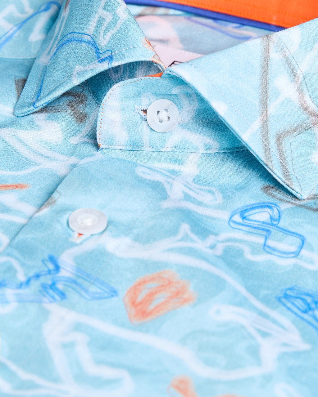 Racing Lines Powder Blue Shirt - Blake Mill