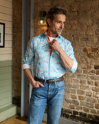 Racing Lines Powder Blue Shirt
