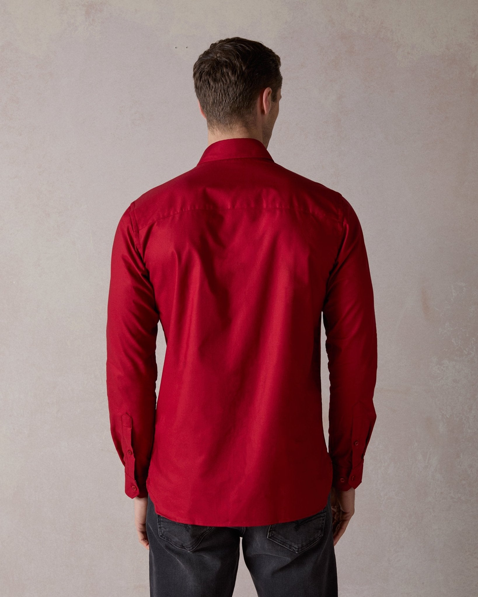 Red Oxford with Midlands Accents Button - Down Shirt - Blake Mill