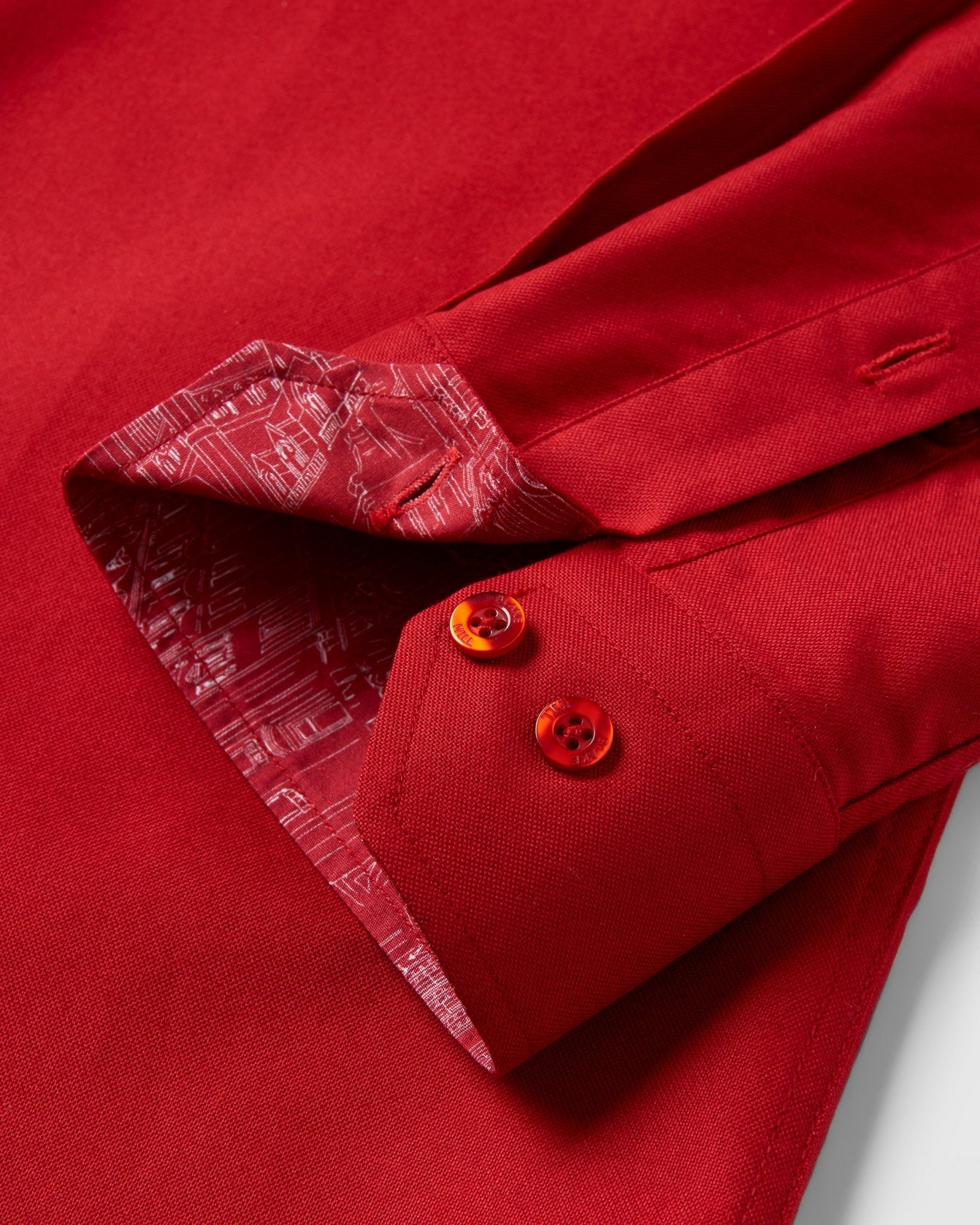 Red Oxford with Midlands Accents Button - Down Shirt - Blake Mill