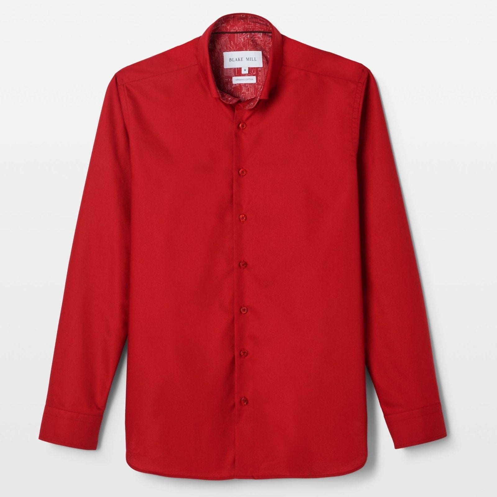 Red Oxford with Midlands Accents Button - Down Shirt - Blake Mill