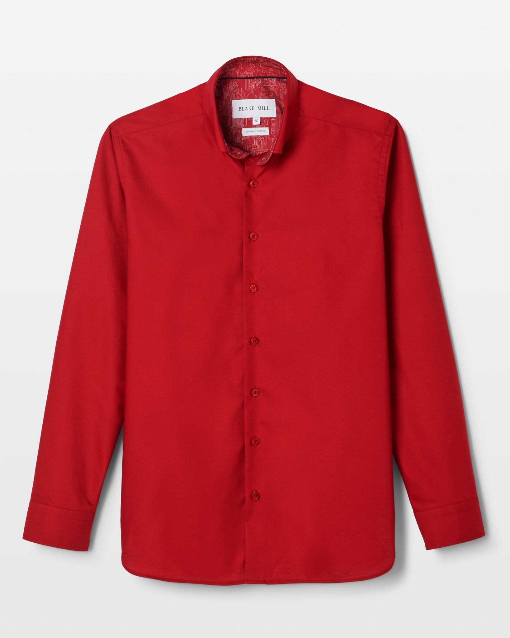 Red Oxford with Midlands Accents Button - Down Shirt - Blake Mill