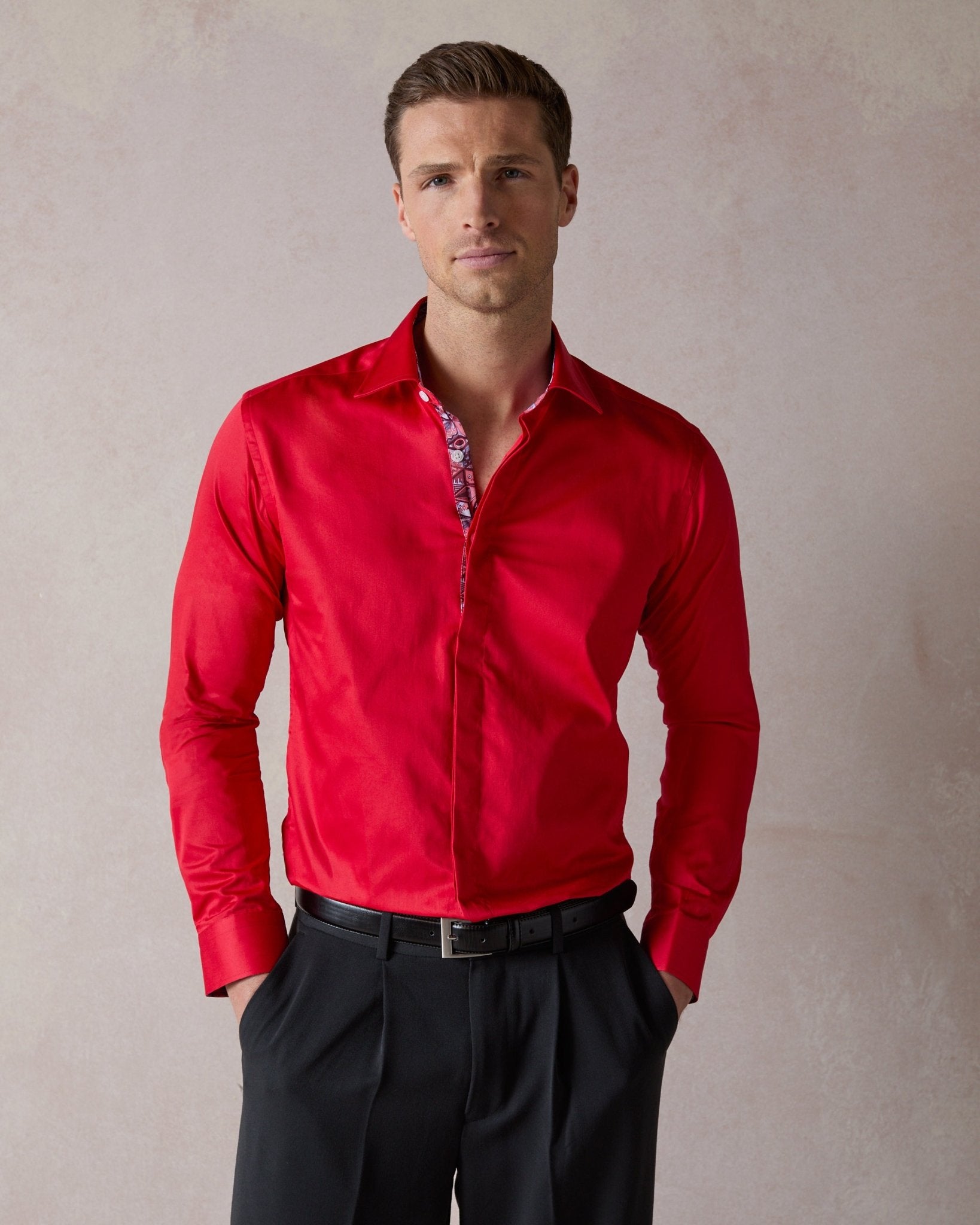 Red with Popart Accent Shirt - Blake Mill