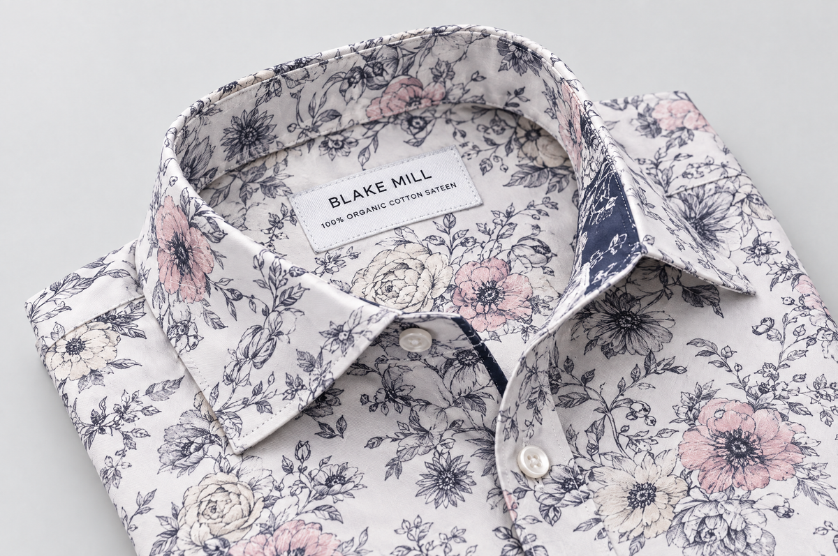 Roses At War shirt collar detail