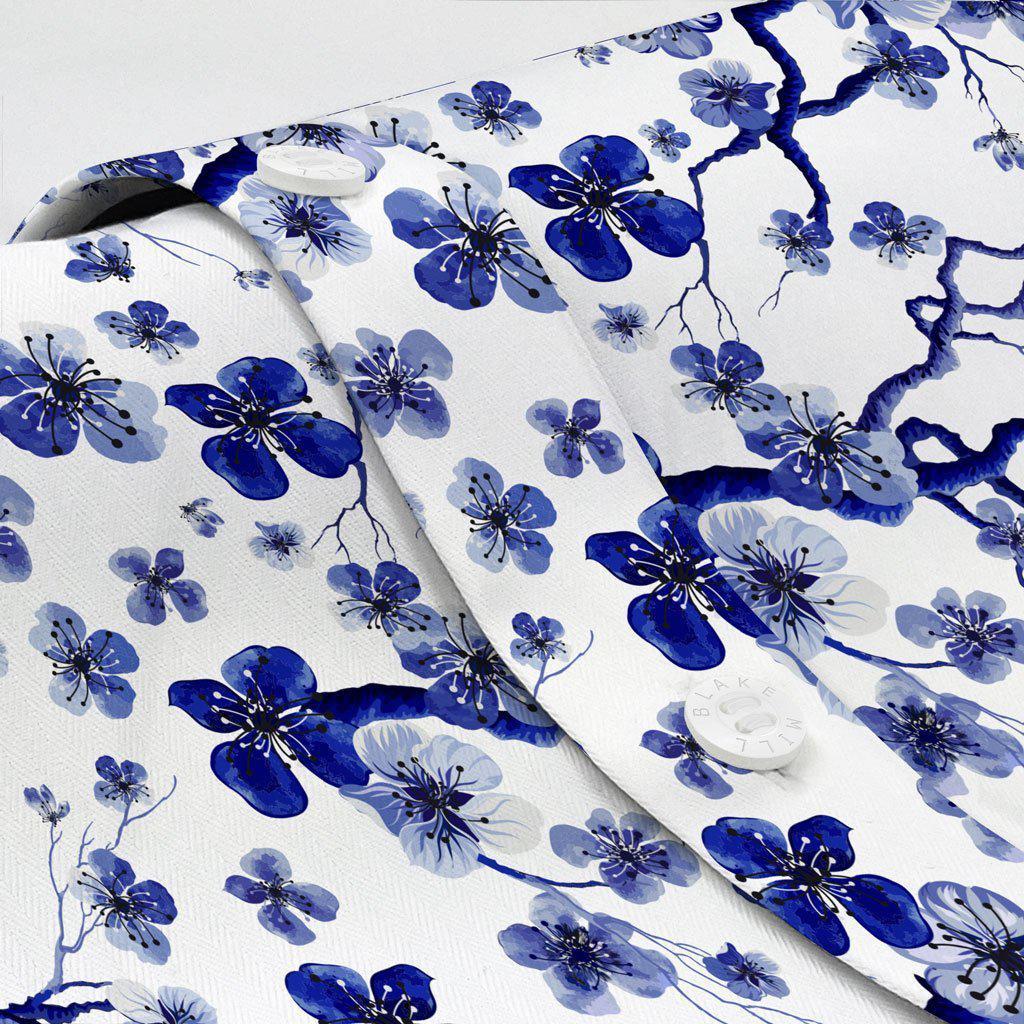 Sakura Tree Open Collar Shirt - Blake Mill