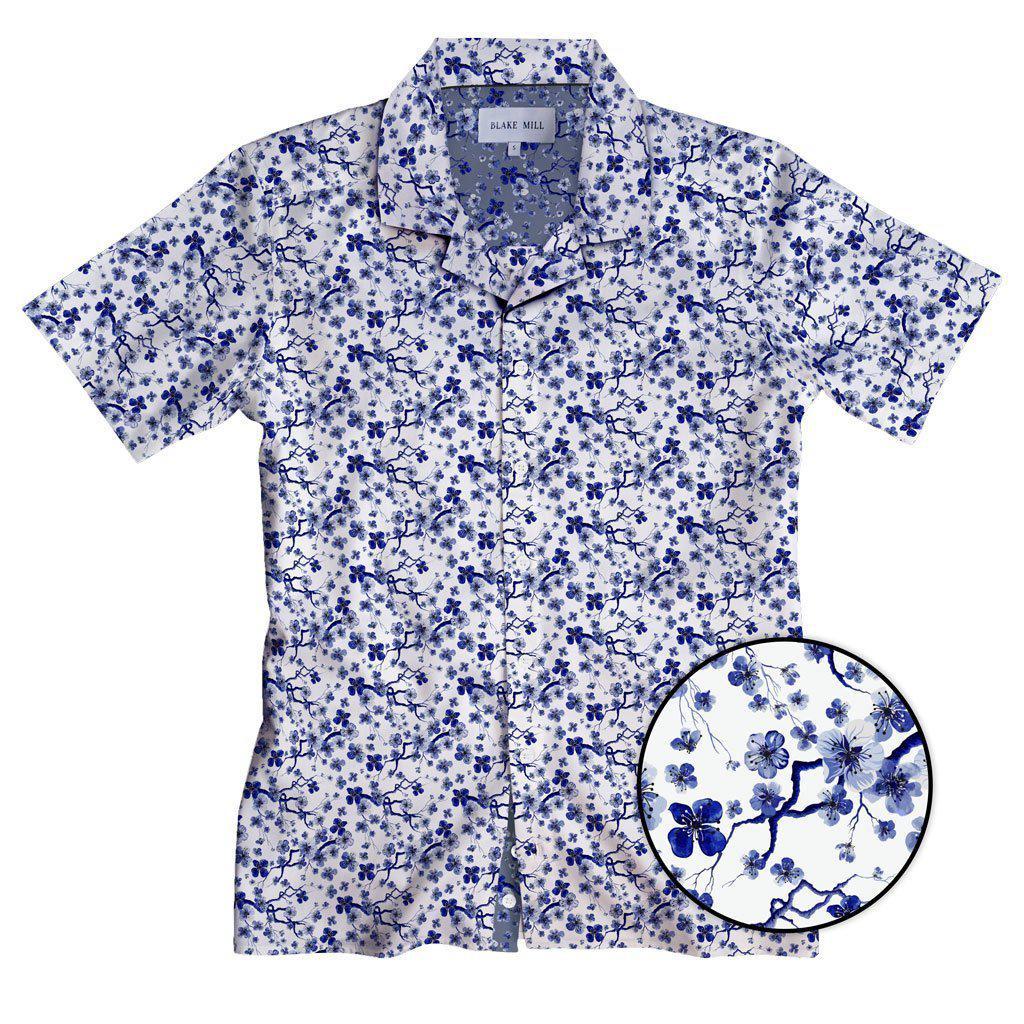 Sakura Tree Open Collar Shirt - Blake Mill