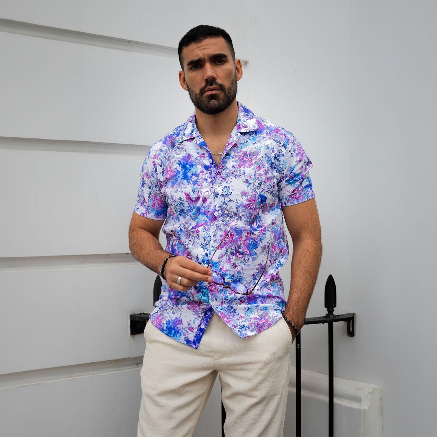 Summer Garden Open Collar Shirt - Blake Mill