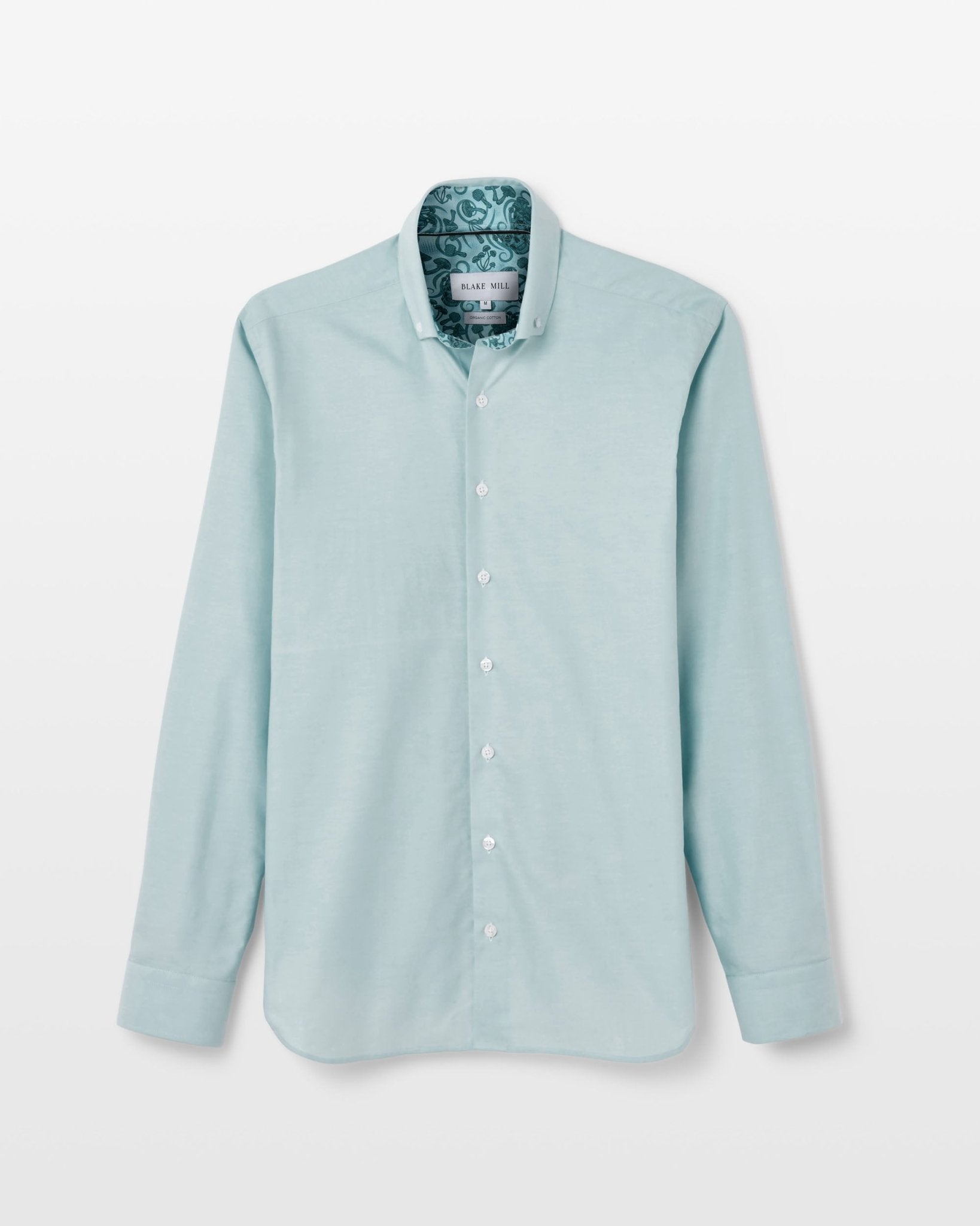 Teal Oxford with Stoned Skulls Accents Button - Down Shirt - Blake Mill