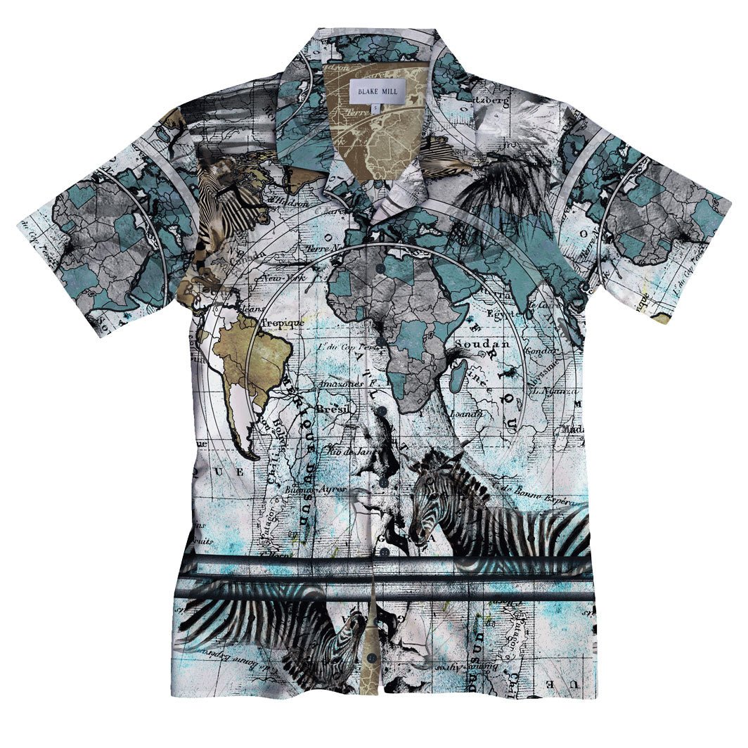 The Map Open Collar Shirt (Limited Edition) - Blake Mill