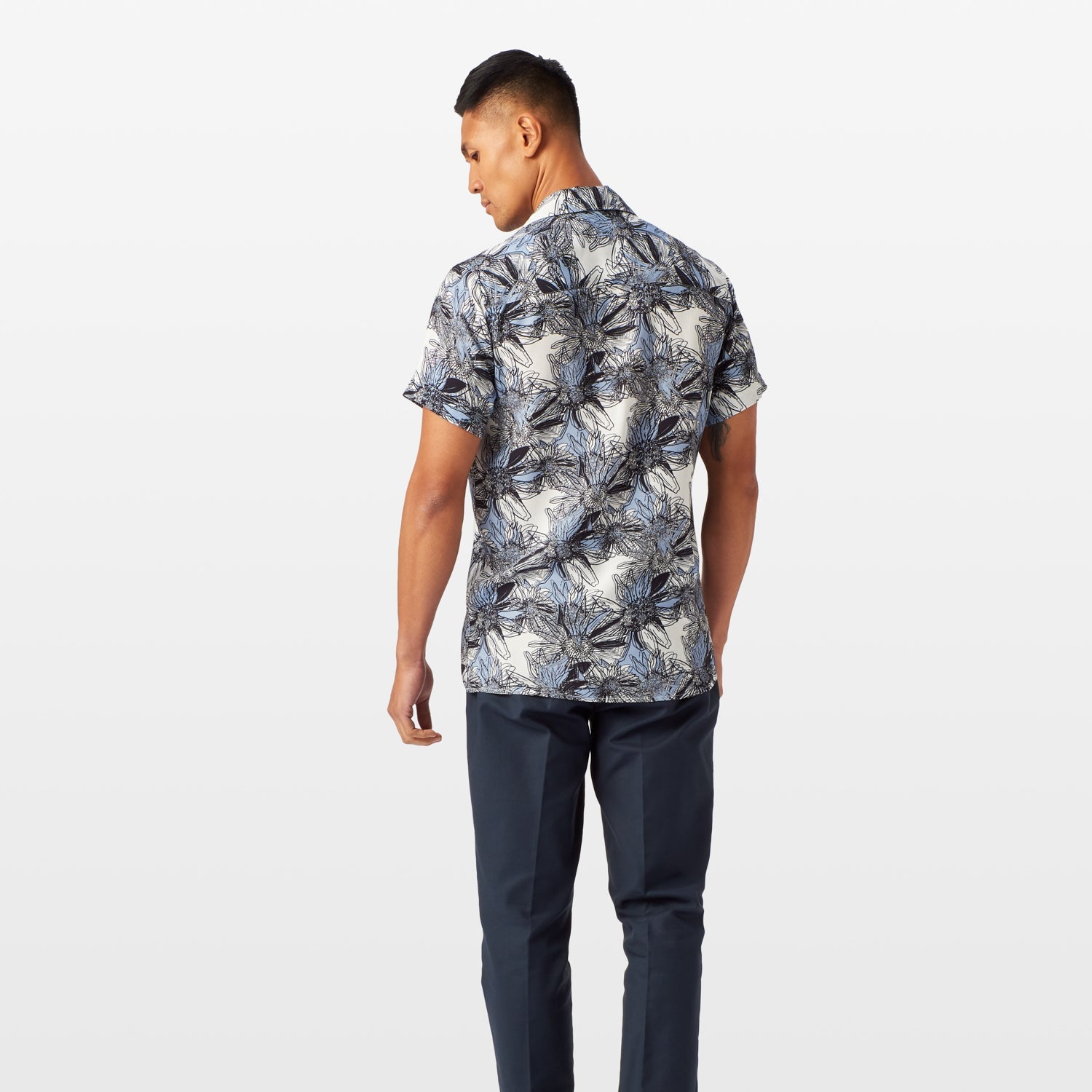 Tropical Flora Open Collar Shirt - Blake Mill