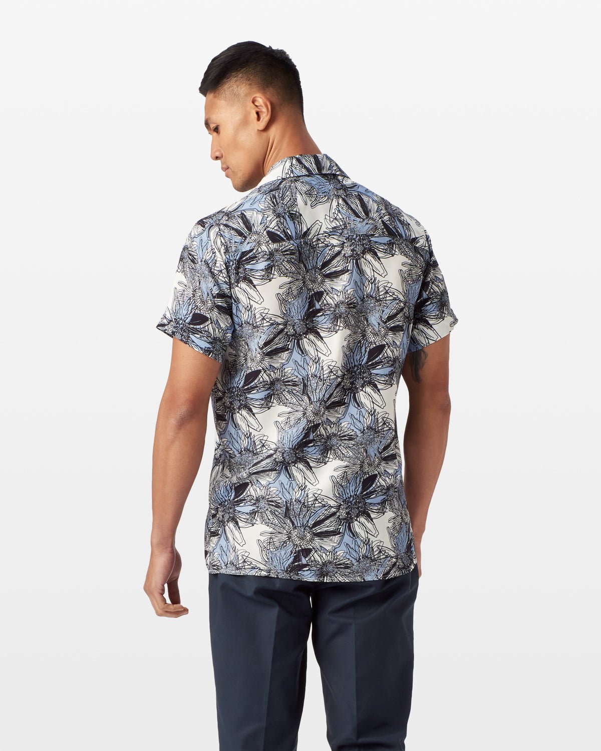 Tropical Flora Open Collar Shirt - Blake Mill