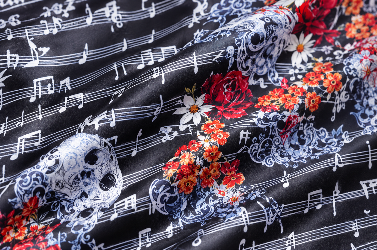 Vanitas Sonata (Navy) shirt cotton sateen fabric detail