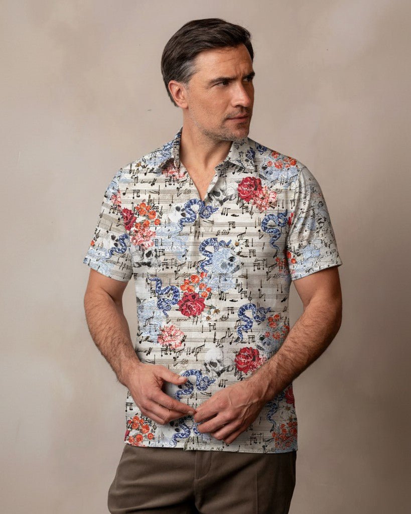 Vanitas Sonata (Cream) Short Sleeve Shirt - Blake Mill