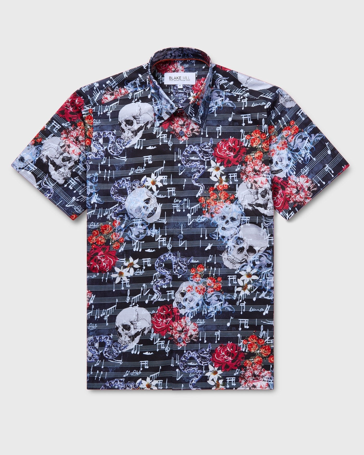 Vanitas Sonata (Navy) Short Sleeve Shirt - Blake Mill