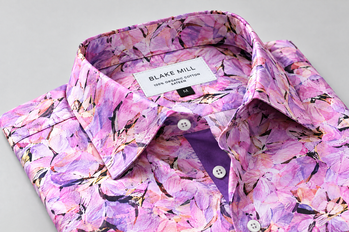 Violet Haze Short Sleeve shirt collar detail