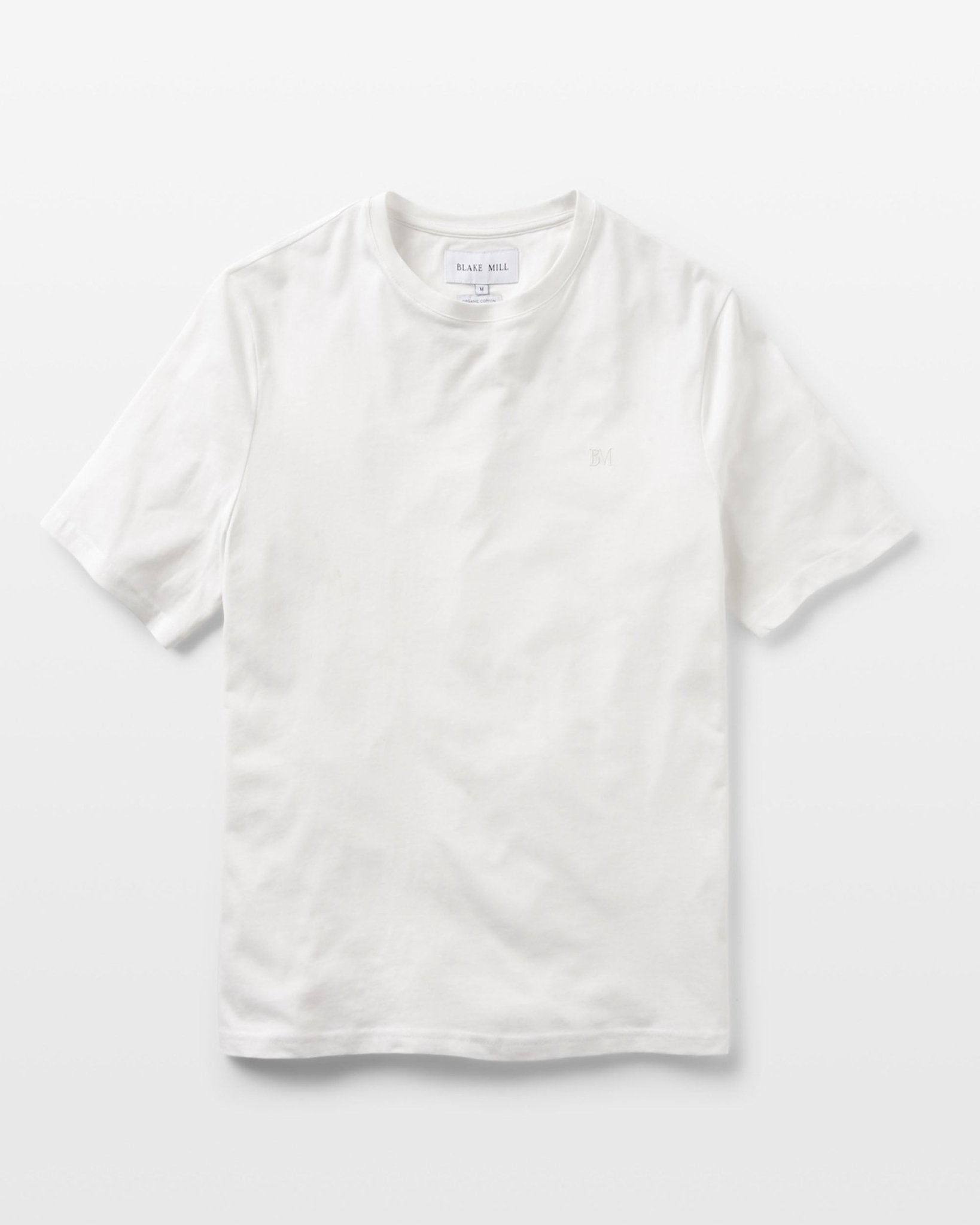 White Organic Cotton T-Shirt - Blake Mill