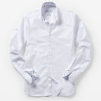 White Oxford with Distant Worlds Accents Button - Down Shirt - Blake Mill
