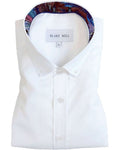 White Oxford with Paintworks Accents Button - Down Shirt - Blake Mill