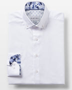 White Oxford with Skulls Accents Button - Down Shirt - Blake Mill