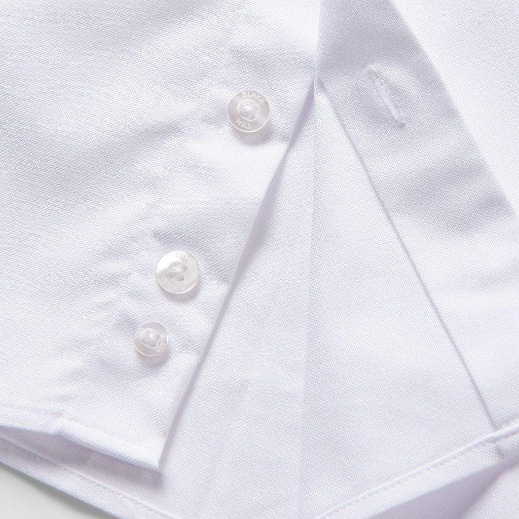 White Oxford with Skulls Accents Button - Down Shirt - Blake Mill