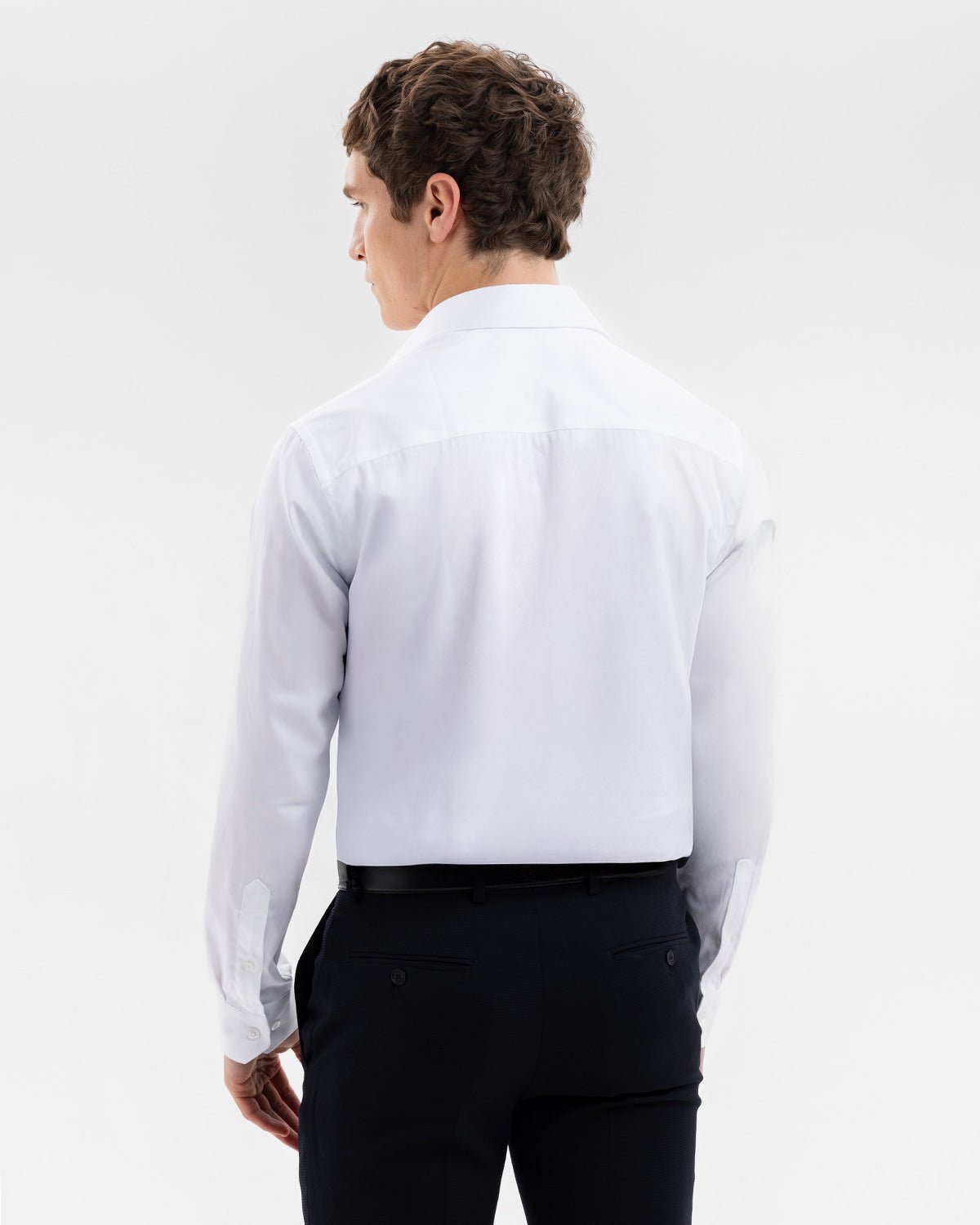 White Sateen with Lowry Blue Accents Shirt - Blake Mill