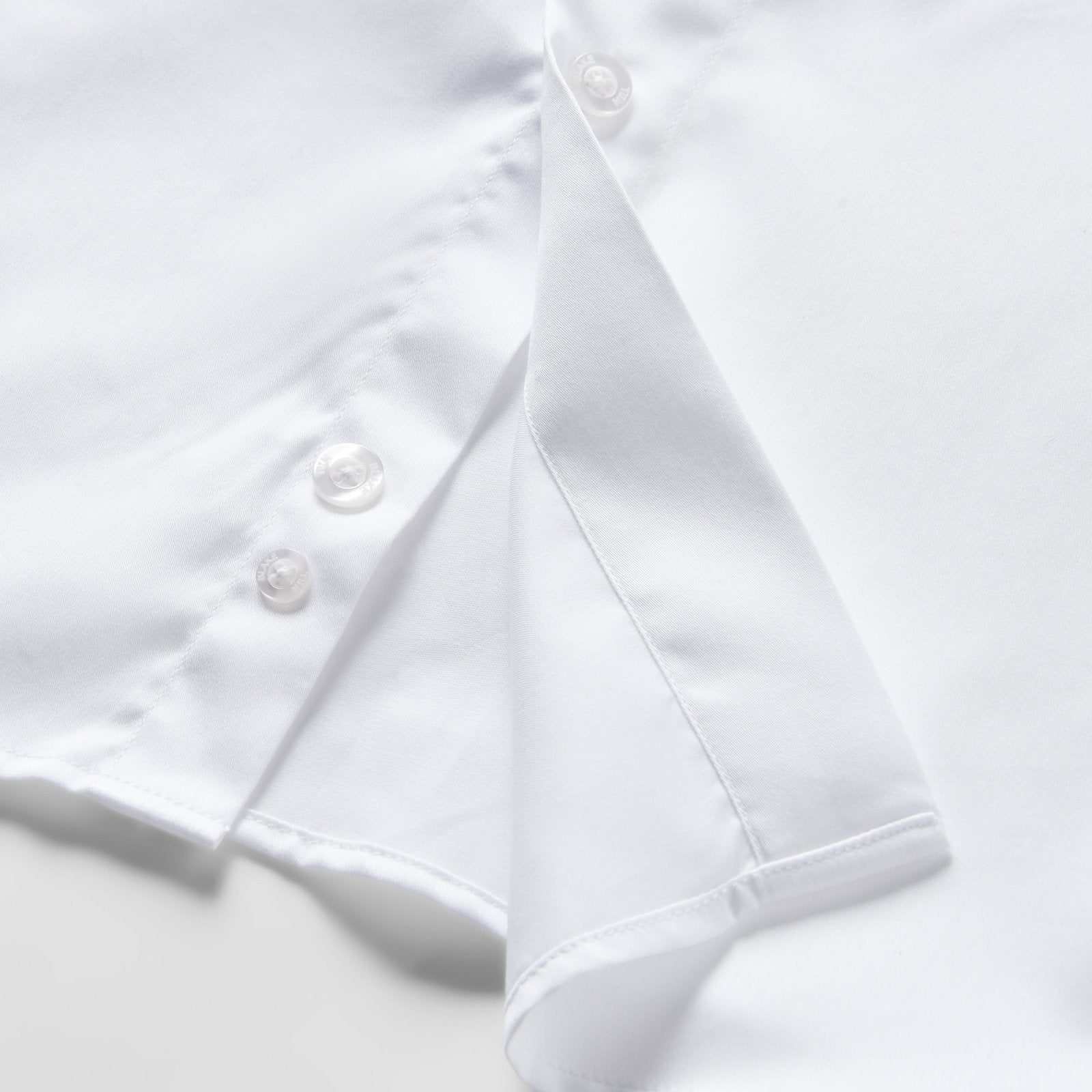 White Sateen with Midland Accents Shirt - Blake Mill