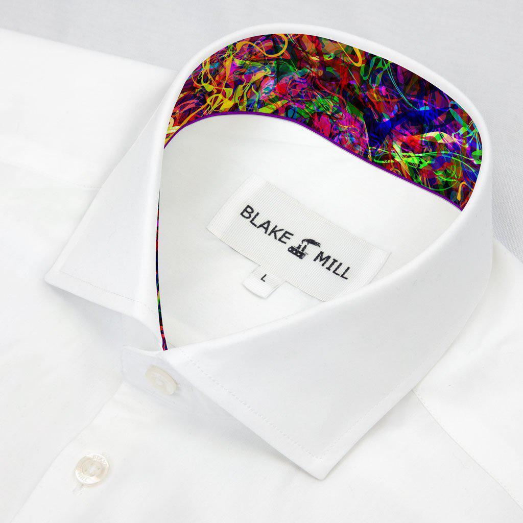 White with Brainwave Accents Shirt - Blake Mill