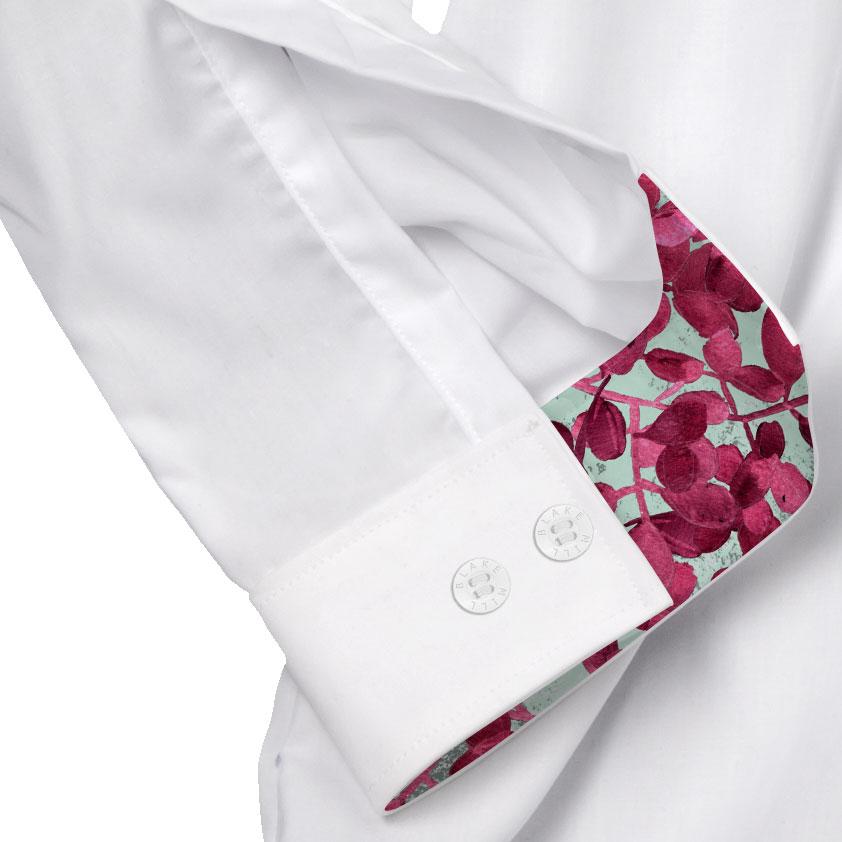 White with Cherry Blossom Button - Down Shirt - Blake Mill