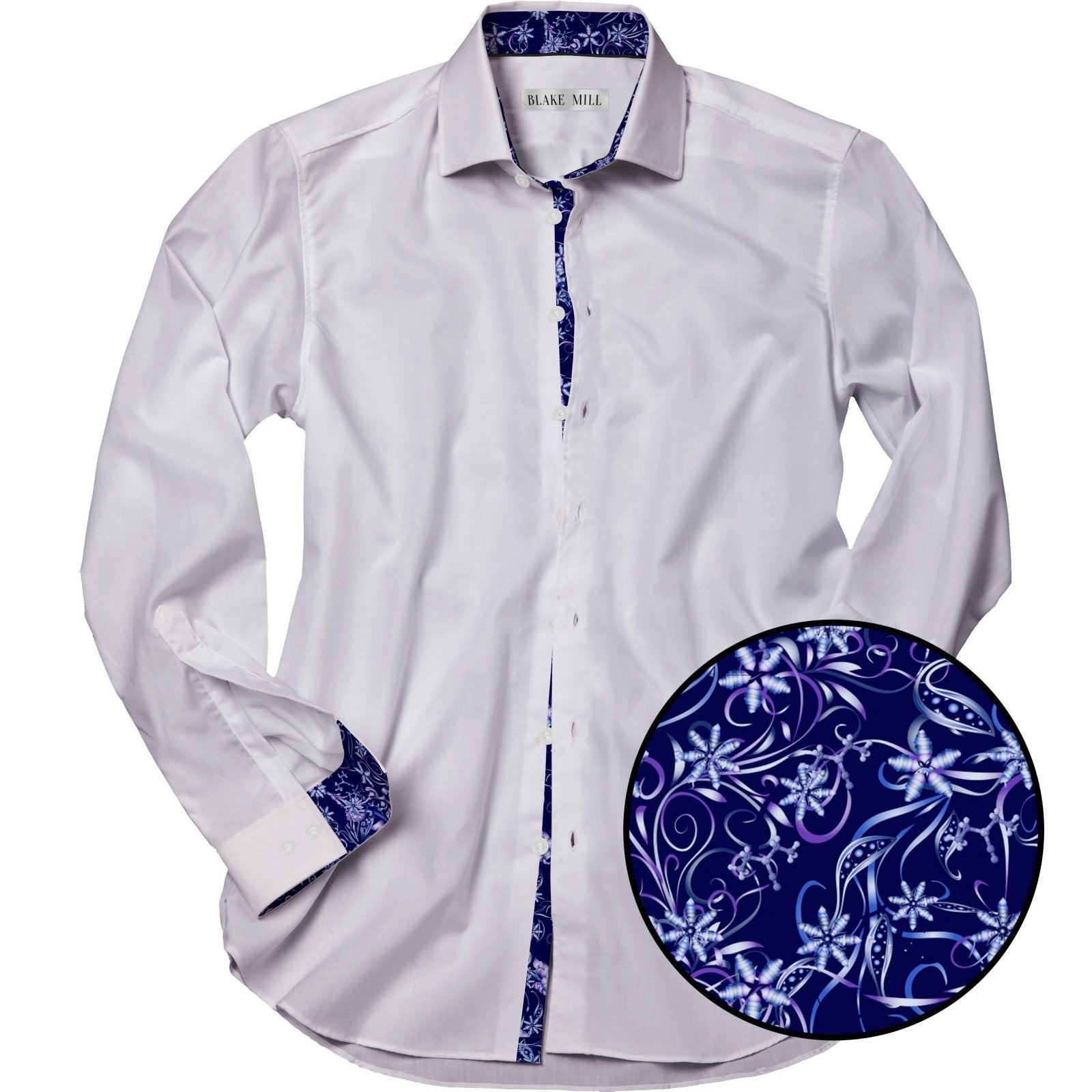 White with Cyanide Fishing Dark Accents Shirt - Blake Mill