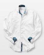White with Dark Moon Accent Shirt - Blake Mill