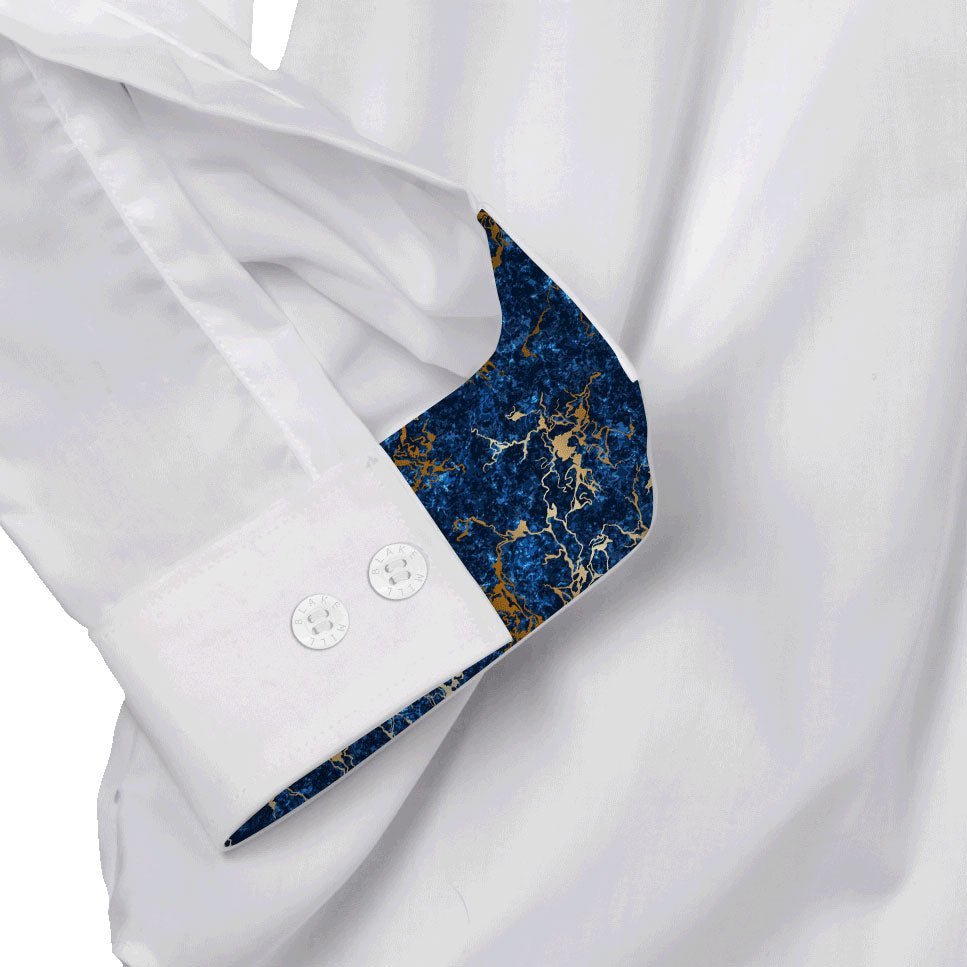 White With Electrical Storm Accents Shirt - Blake Mill