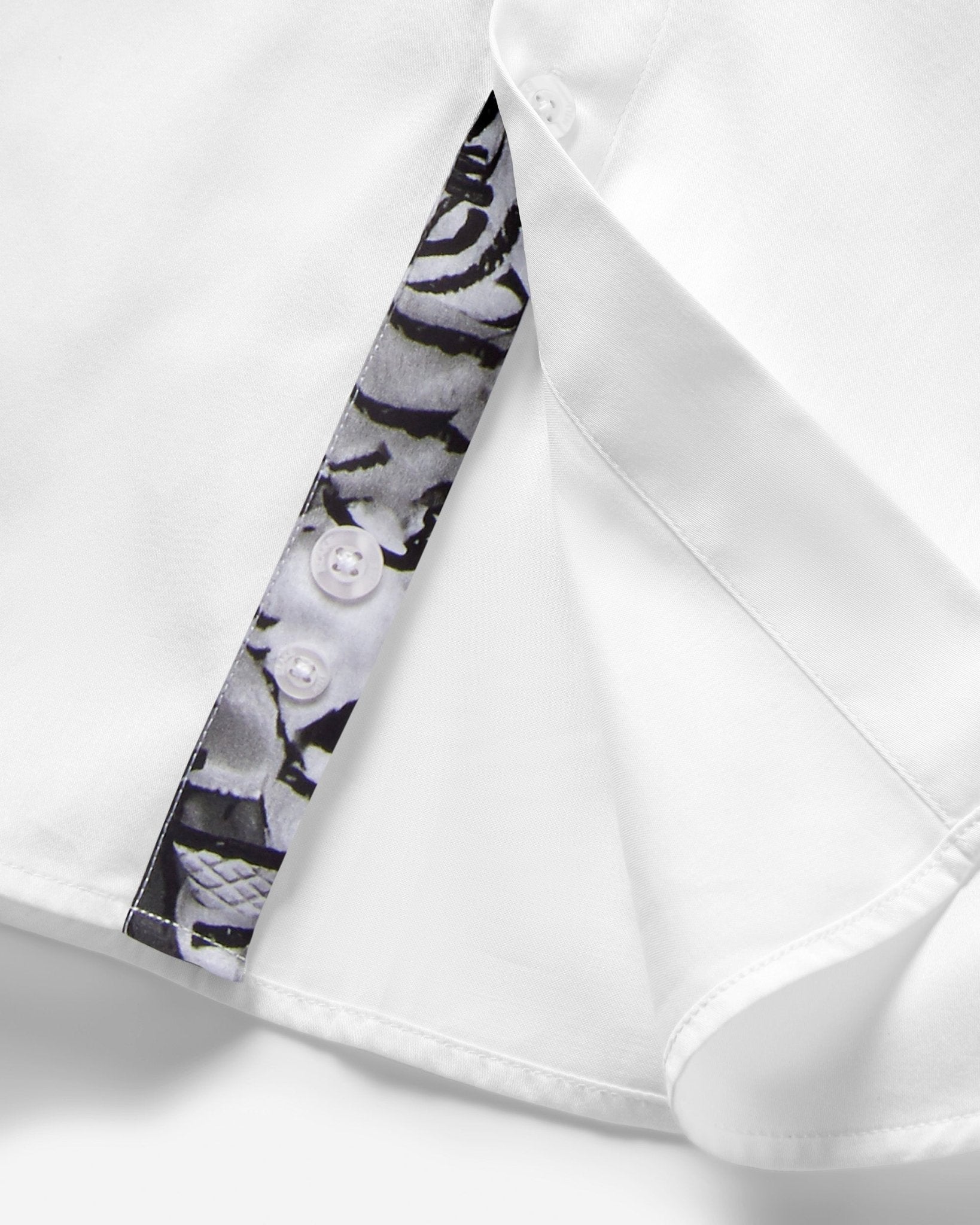 White with Exotic Zebras Accents Shirt - Blake Mill