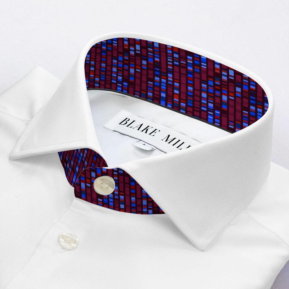 White with Human Genome Accents Shirt - Blake Mill