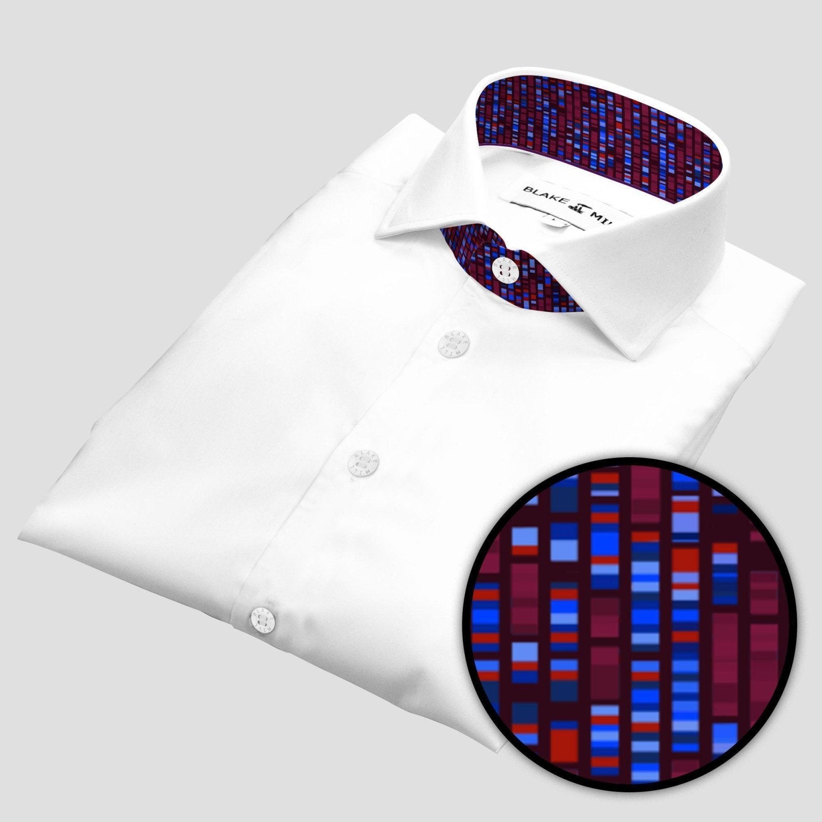 White with Human Genome Accents Shirt - Blake Mill