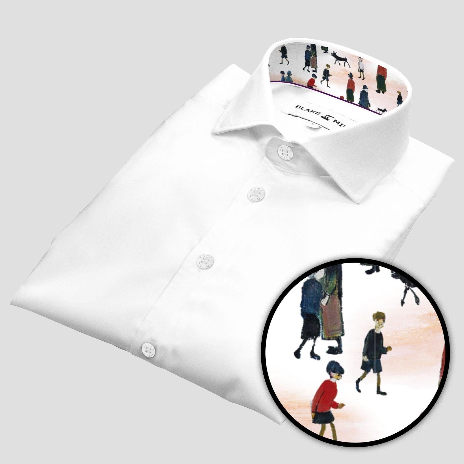 White with Lowry Accents Shirt - Blake Mill