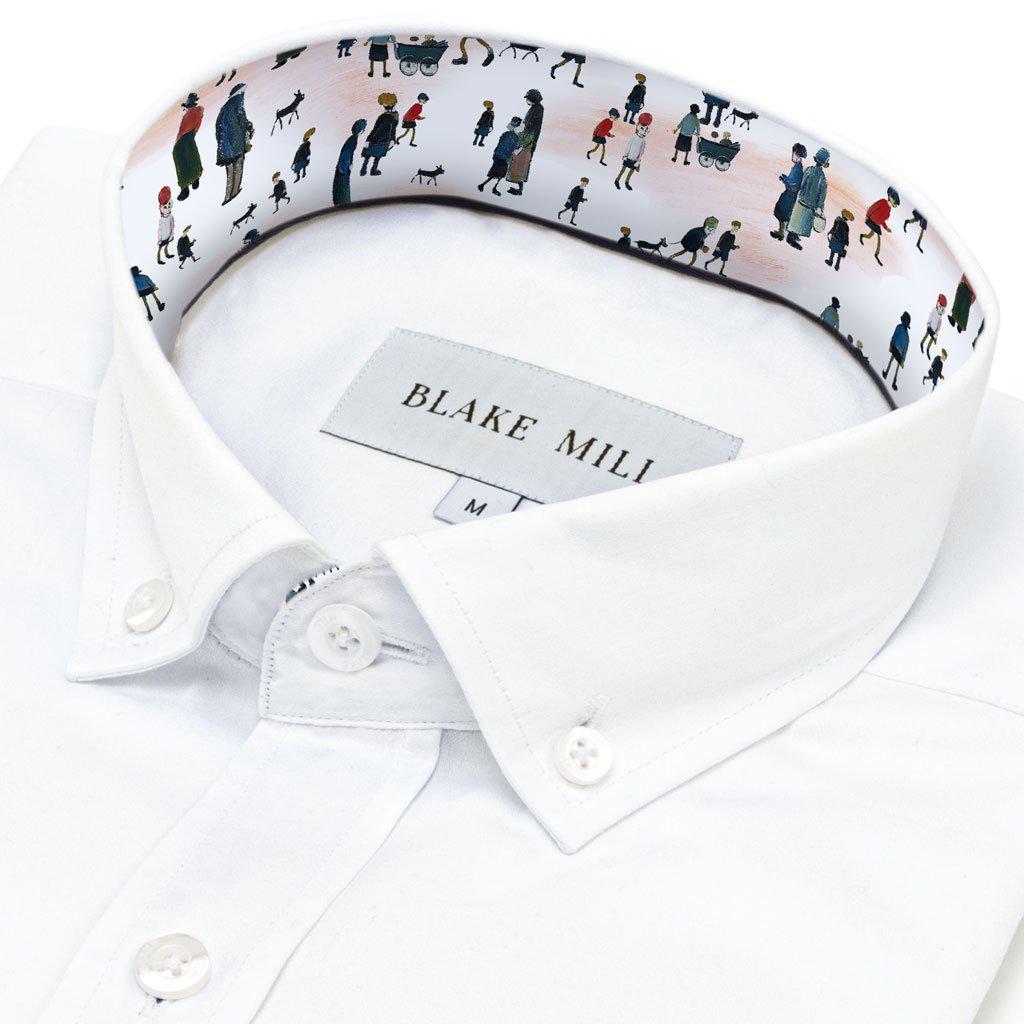 White with Lowry Button - Down Shirt - Blake Mill