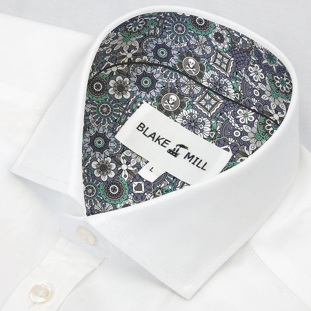 White With Minefield Accents Shirt - Blake Mill