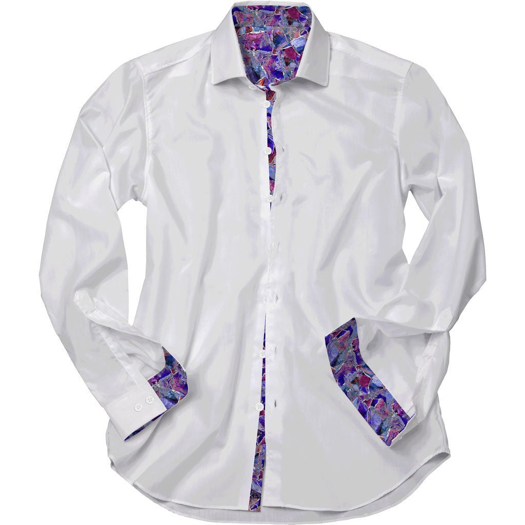 White With Modern Glass Accents Shirt - Blake Mill