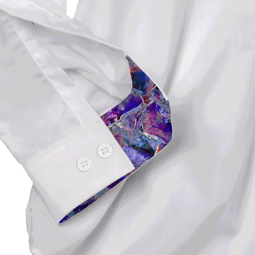 White With Modern Glass Accents Shirt - Blake Mill