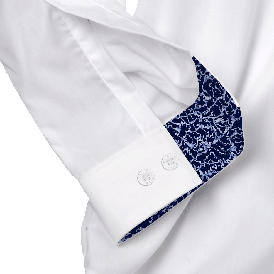 White With Nile Delta Accents Shirt - Blake Mill