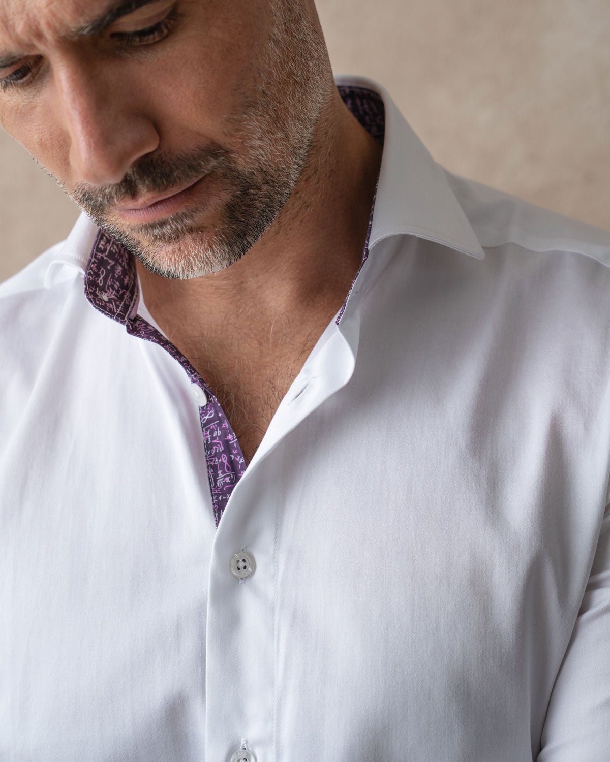 White with Pink Mathematician Accents Shirt - Blake Mill