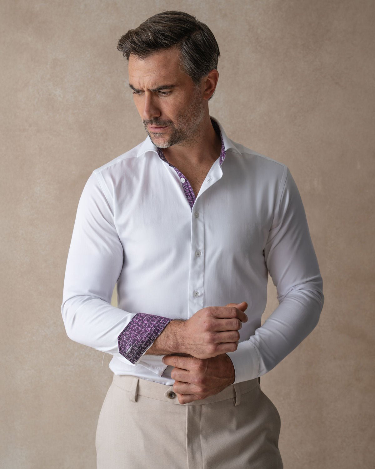 White with Pink Mathematician Accents Shirt - Blake Mill