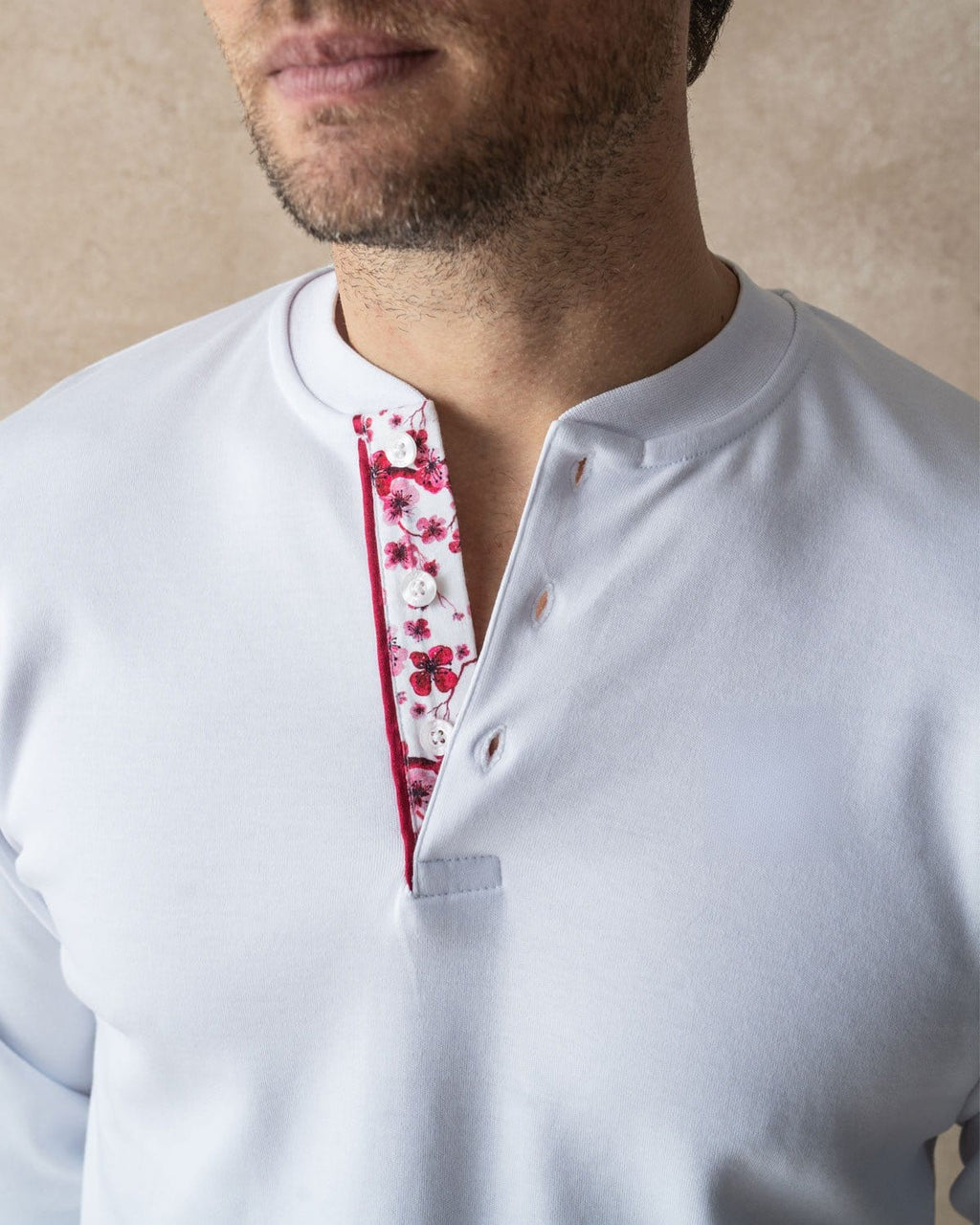 White with Pink Sakura Lux Jersey - Blake Mill