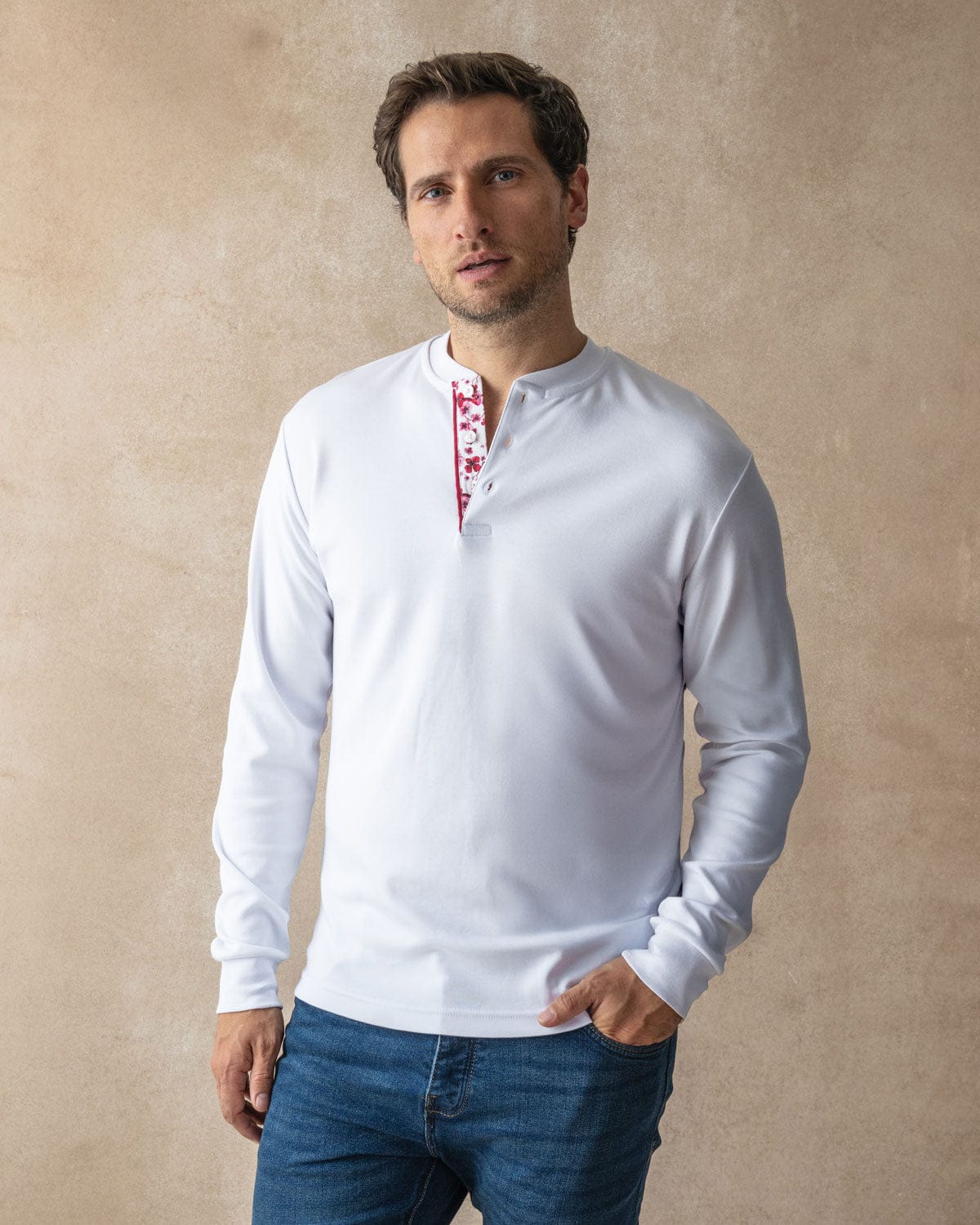 White with Pink Sakura Lux Jersey - Blake Mill